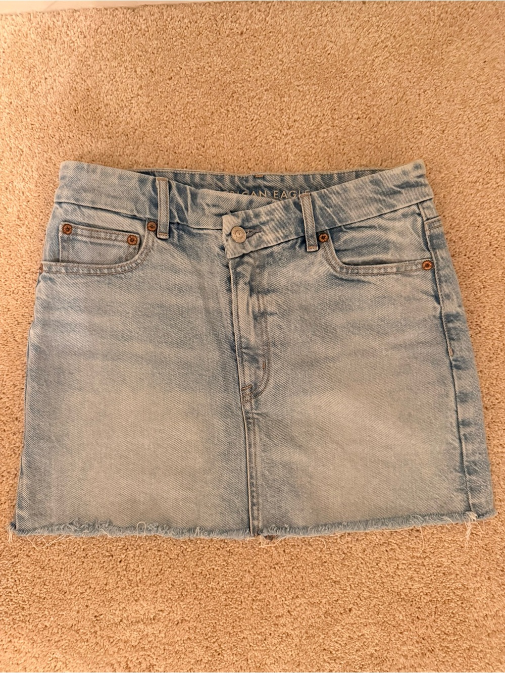 American Eagle Outfitters Light Wash Denim Mini Skirt